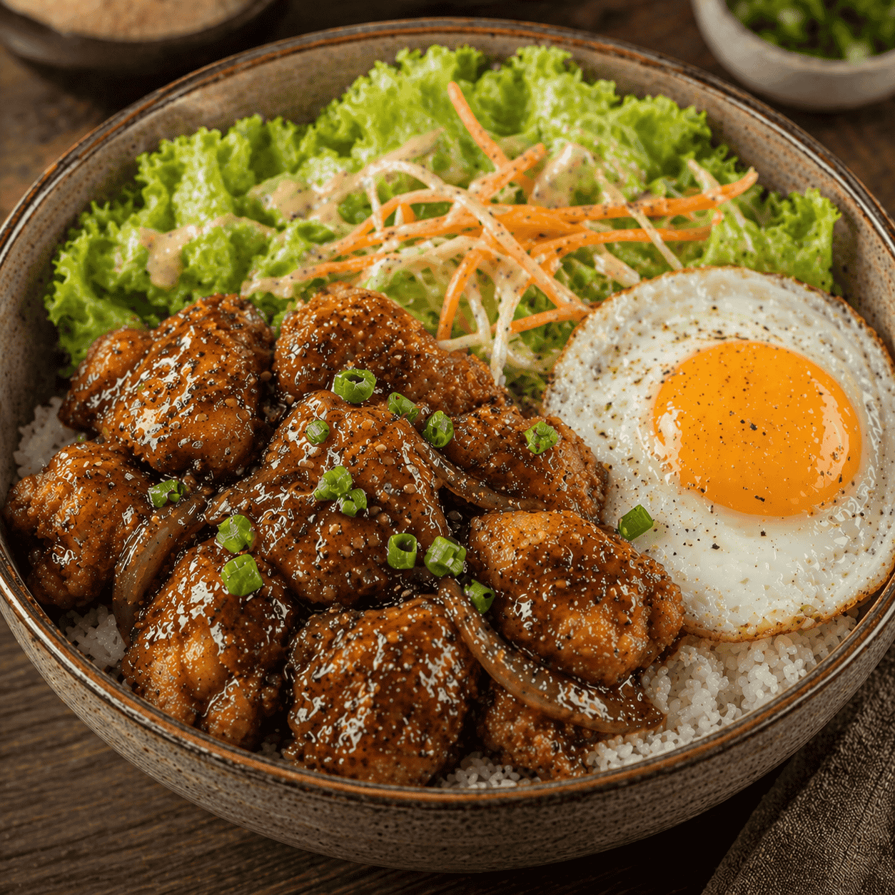 Chicken Rice Bowl Blackpepper Rice Bowl Boss